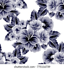 Abstract elegance seamless pattern with floral background