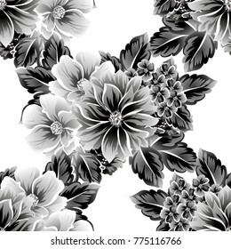 Abstract elegance seamless pattern with floral background