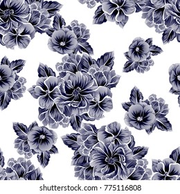 Abstract elegance seamless pattern with floral background