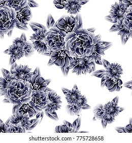 Abstract elegance seamless pattern with floral background