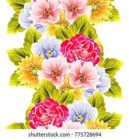 Abstract elegance seamless pattern with floral background