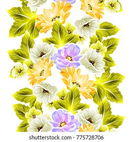 Abstract elegance seamless pattern with floral background