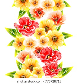 Abstract elegance seamless pattern with floral background