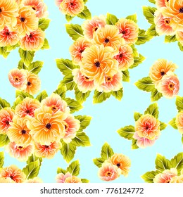 Abstract elegance seamless pattern with floral background