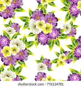 Abstract elegance seamless pattern with floral background