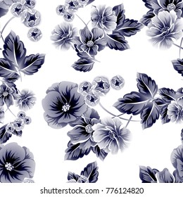 Abstract elegance seamless pattern with floral background