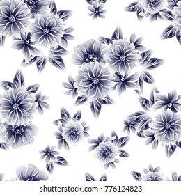 Abstract elegance seamless pattern with floral background