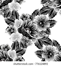 Abstract elegance seamless pattern with floral background