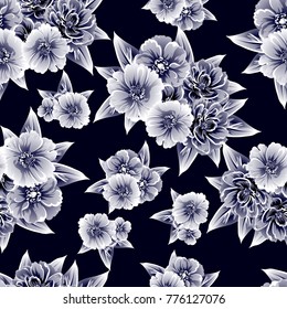 Abstract elegance seamless pattern with floral background