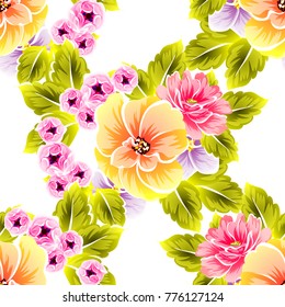 Abstract elegance seamless pattern with floral background