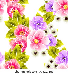 Abstract elegance seamless pattern with floral background