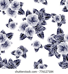 Abstract elegance seamless pattern with floral background