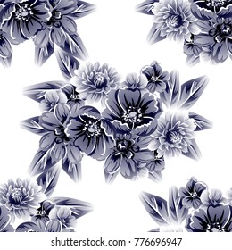 Abstract elegance seamless pattern with floral background