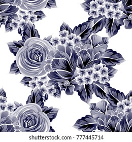 Abstract elegance seamless pattern with floral background