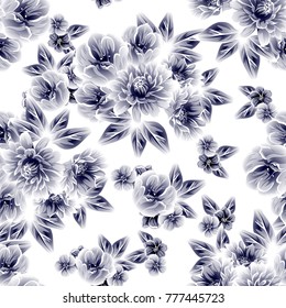 Abstract elegance seamless pattern with floral background