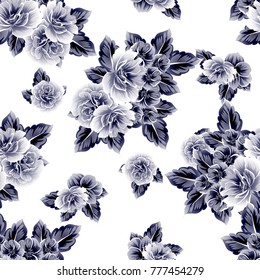 Abstract elegance seamless pattern with floral background
