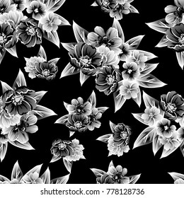Abstract elegance seamless pattern with floral background