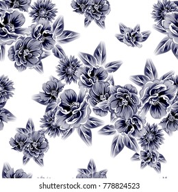 Abstract elegance seamless pattern with floral background