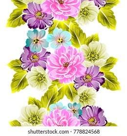 Abstract elegance seamless pattern with floral background