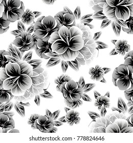 Abstract elegance seamless pattern with floral background