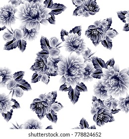 Abstract elegance seamless pattern with floral background