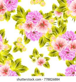 Abstract elegance seamless pattern with floral background