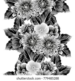 Abstract elegance seamless pattern with floral background