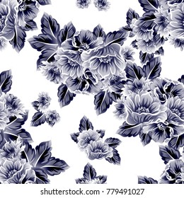 Abstract elegance seamless pattern with floral background