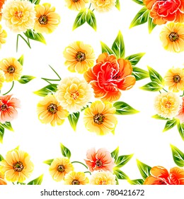 Abstract elegance seamless pattern with floral background
