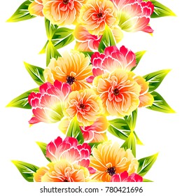 Abstract elegance seamless pattern with floral background