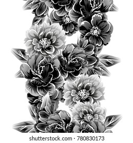 Abstract elegance seamless pattern with floral background