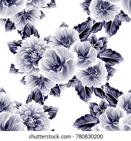 Abstract elegance seamless pattern with floral background