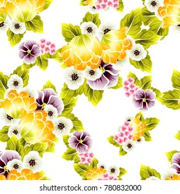 Abstract elegance seamless pattern with floral background