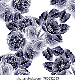 Abstract elegance seamless pattern with floral background