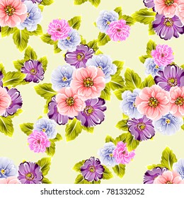 Abstract elegance seamless pattern with floral background
