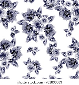 Abstract elegance seamless pattern with floral background
