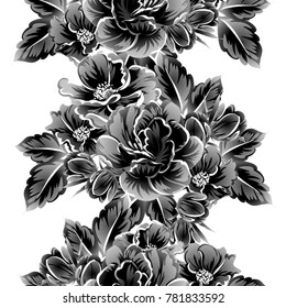 Abstract elegance seamless pattern with floral background