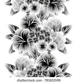 Abstract elegance seamless pattern with floral background