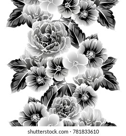 Abstract elegance seamless pattern with floral background