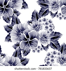Abstract elegance seamless pattern with floral background