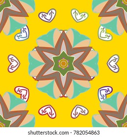 Abstract elegance seamless pattern with floral background. Vector Nice fabric pattern.