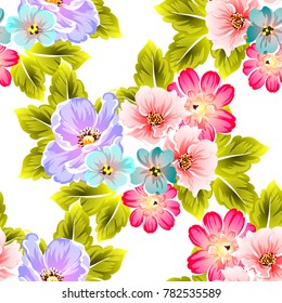 Abstract elegance seamless pattern with floral background