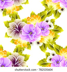 Abstract elegance seamless pattern with floral background