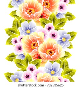 Abstract elegance seamless pattern with floral background