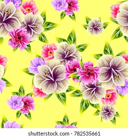 Abstract elegance seamless pattern with floral background