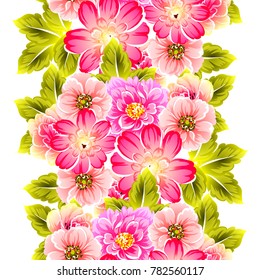 Abstract elegance seamless pattern with floral background