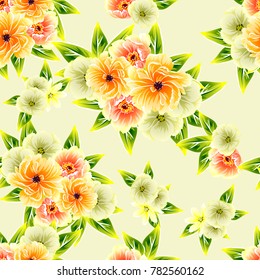 Abstract elegance seamless pattern with floral background