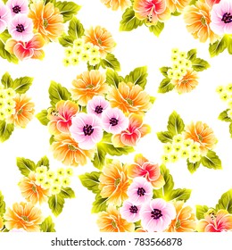 Abstract elegance seamless pattern with floral background