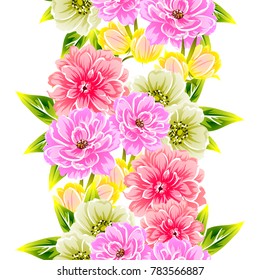 Abstract elegance seamless pattern with floral background