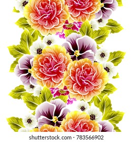 Abstract elegance seamless pattern with floral background